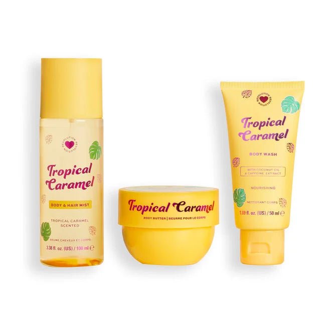 I Heart Revolution Tropical Caramel Bath & Body Gift Set - Zine Beauty Shop - Zine Beauty Shop