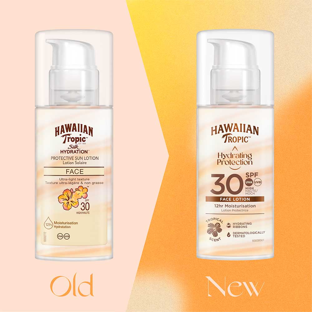 Hawaiian Tropic Hydrating Protection Face Sunscreen Lotion SPF 30 50ml