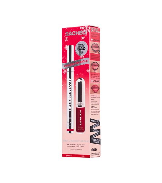 Sacheu RED - Y OR NOT Holiday Lip DUO - Zin Beauty Shop - Zine Beauty Shop