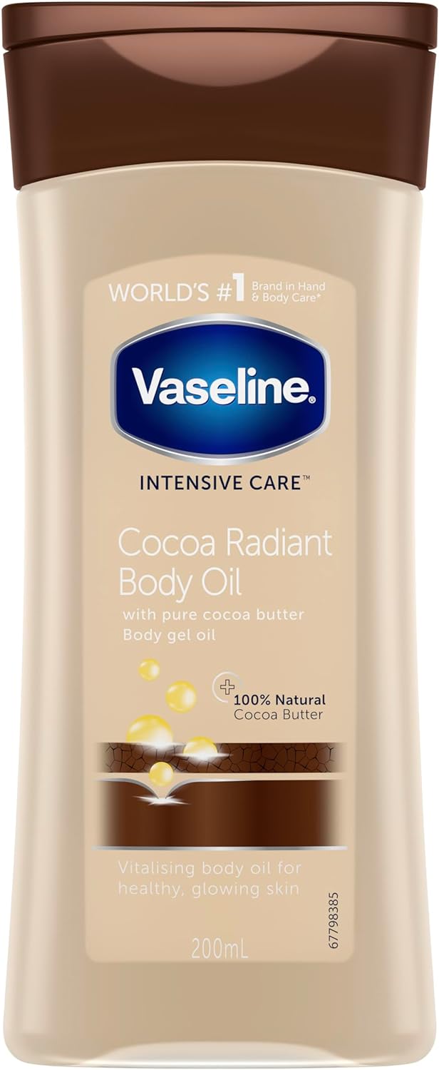 Vaseline Intensive Care Cocoa Radiant Body Gel Oil 200ml - Zine Beauty Shop