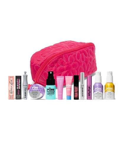 Benefit benefit Full Face Glam & Skincare Essentials Gift with Limited Edition Makeup Bag - Zin Beauty Shop - Zine Beauty Shop
