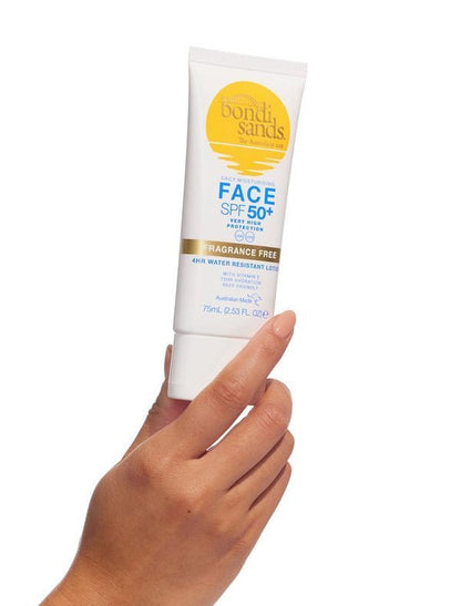 Bondi Sands SPF 50+ Fragrance Free Face Sunscreen Lotion 75ml - Zin Beauty Shop - Zine Beauty Shop