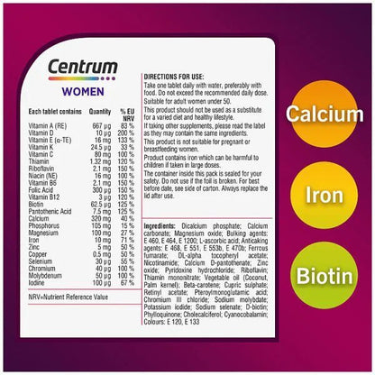 Centrum Women Multivitamins And Minerals, 30 Tablets (03/2028) - Zin Beauty Shop - Zine Beauty Shop