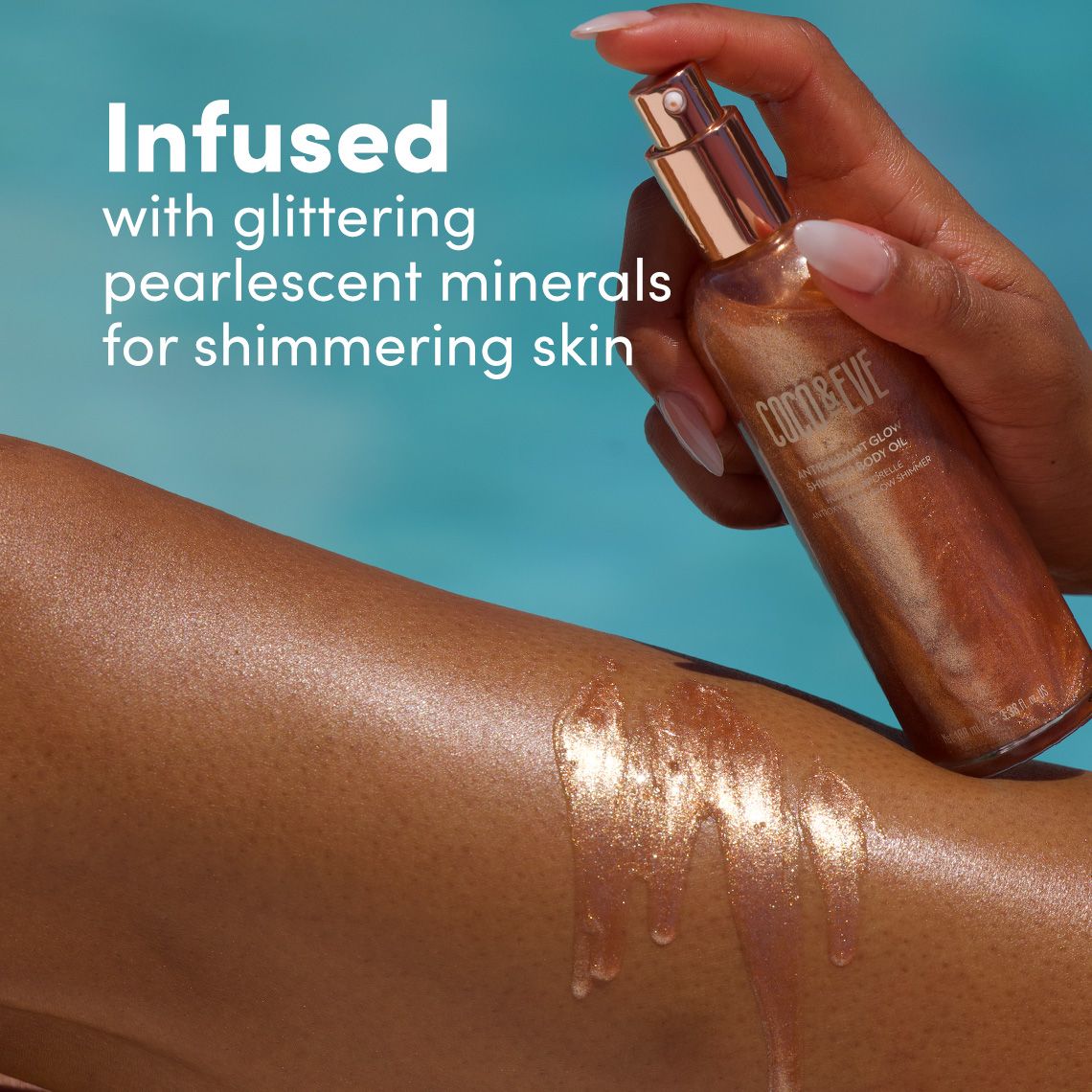 Coco & eve Antioxidant Glow Shimmer Body Oil 100ml - Zin Beauty Shop - Zine Beauty Shop