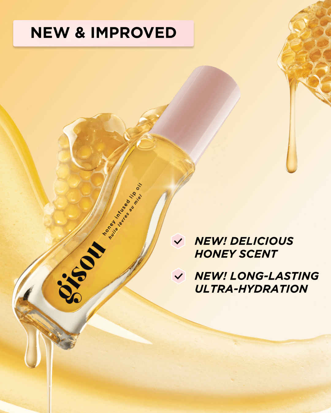 Gisou Honey Infused Hydrating Lip Oil - Zin Beauty Shop - Zine Beauty Shop