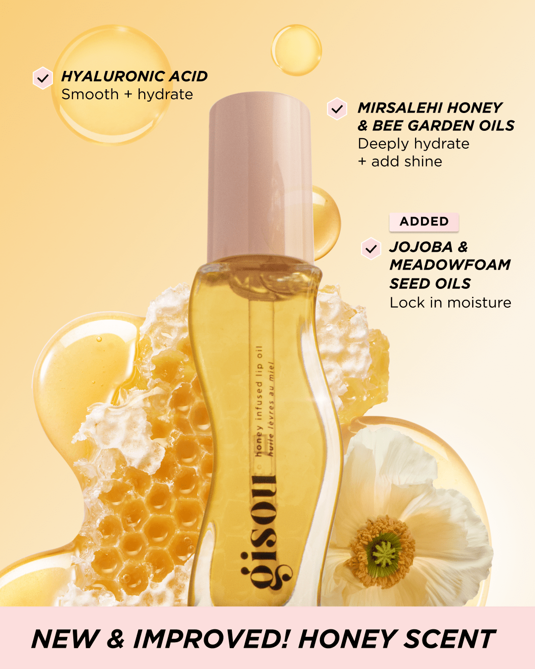 Gisou Honey Infused Hydrating Lip Oil - Zin Beauty Shop - Zine Beauty Shop