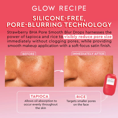 Glow Recipe Strawberry BHA Pore - Smooth Blur Drops 30ml - Zine Beauty Shop - Zine Beauty Shop