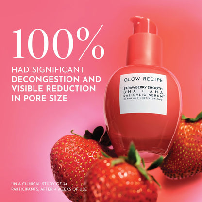 Glow Recipe Strawberry Smooth BHA+AHA Salicylic Serum 30ml - Zine Beauty Shop - Zine Beauty Shop