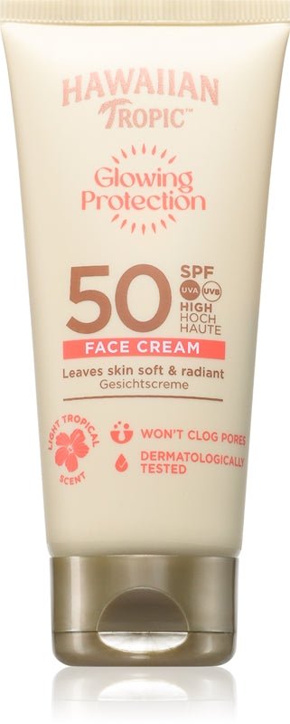 Hawaiian Tropic Glowing Protection Face Cream 50ml - Zin Beauty Shop - Zine Beauty Shop