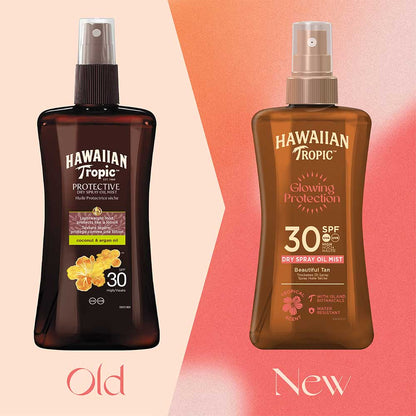 Hawaiian Tropic Glowing Protection Sunscreen Dry Oil SPF 30 200m - Zin Beauty Shop - Zine Beauty Shop