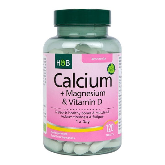 Holland & Barrett Calcium + Magnesium & Vitamin D 120 Tablets - Zine Beauty Shop - Zine Beauty Shop