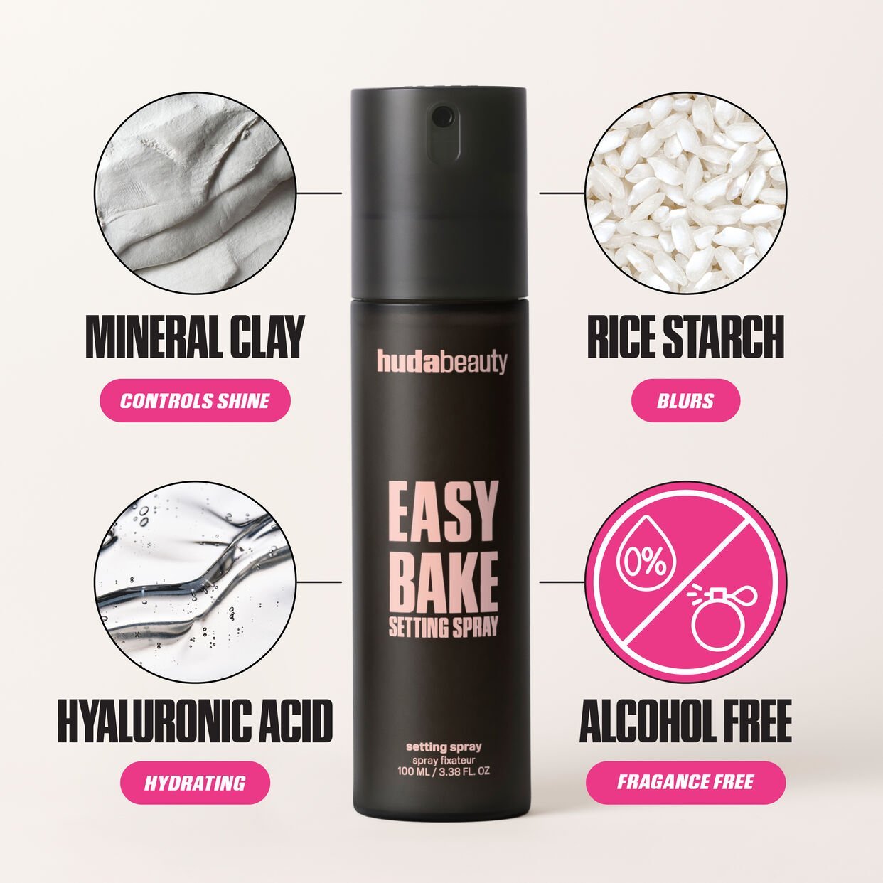 Huda Beauty Easy Bake Setting Spray with 16-Hour Wear 100ml - Zin Beauty Shop - Zine Beauty Shop