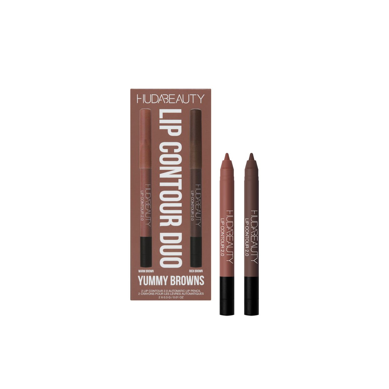 Huda Beauty Lip Contour Mini Duo Yummy Browns - Zin Beauty Shop - Zine Beauty Shop