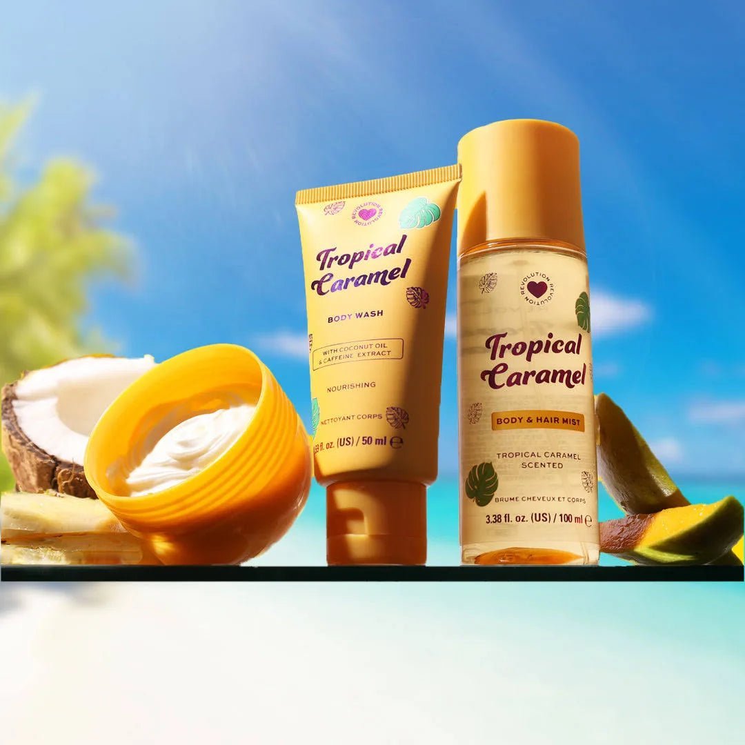 I Heart Revolution Tropical Caramel Bath & Body Gift Set - Zin Beauty Shop - Zine Beauty Shop