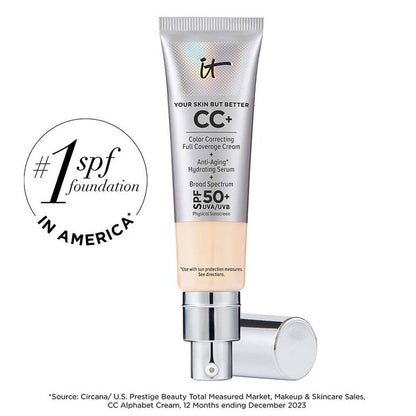 It Cosmetics CC+ Cream Full-Coverage Foundation with SPF 50+ - Zin Beauty Shop - Zine Beauty Shop