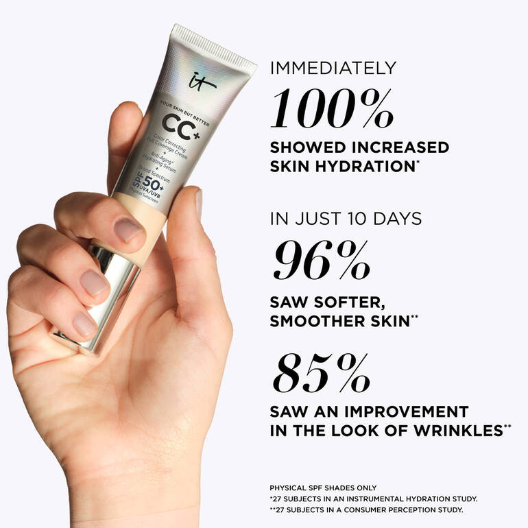It Cosmetics CC+ Cream Full-Coverage Foundation with SPF 50+ - Zin Beauty Shop - Zine Beauty Shop