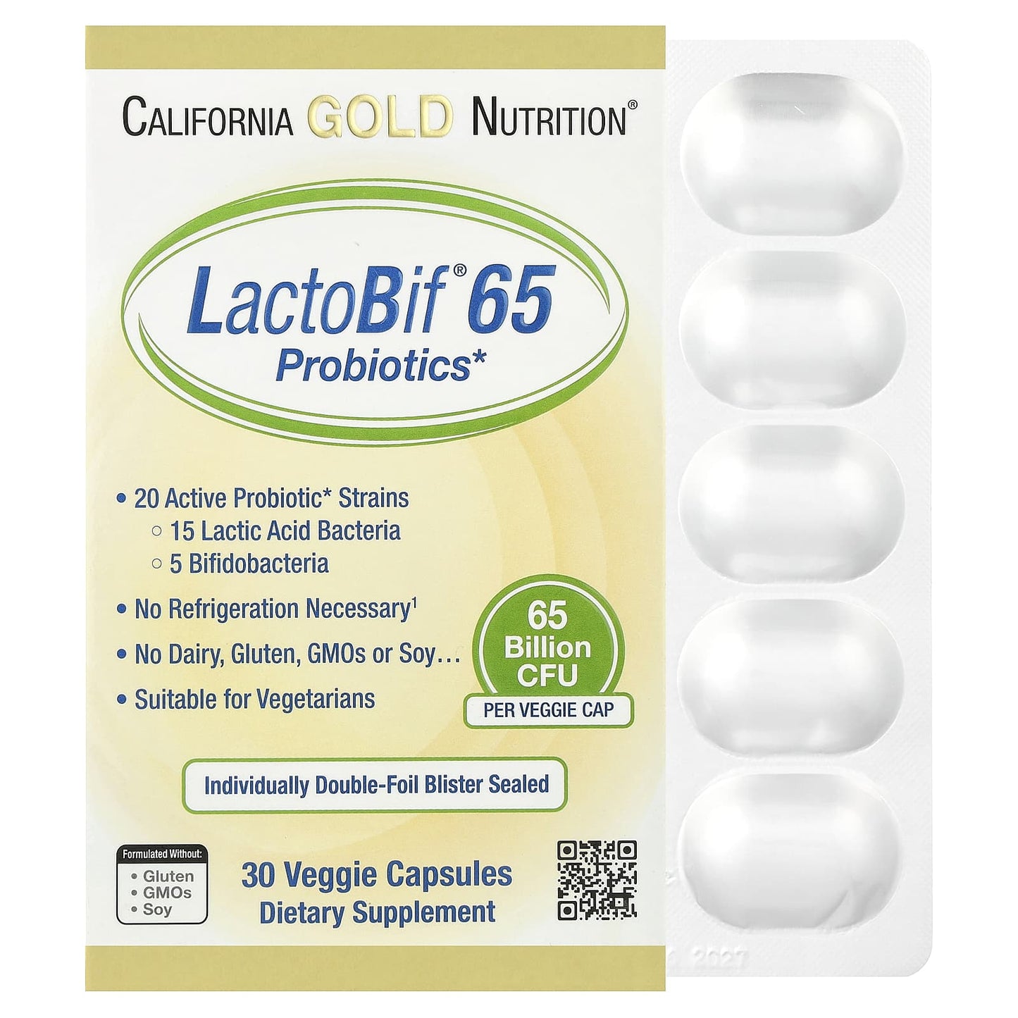 LactoBif 65 Probiotics, 30 Veggie Capsules - Zin Beauty Shop - Zine Beauty Shop