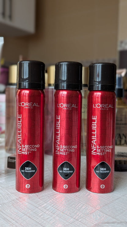 L'Oréal Infallible 3 Seconds Makeup Setting Spray 75ml - Zine Beauty Shop - Zine Beauty Shop
