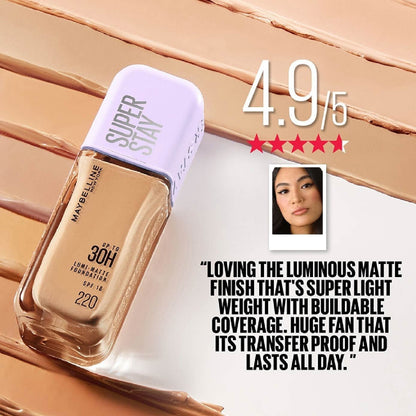 Maybelline Super Stay 30h Lumi Matte Foundation - Zin Beauty Shop - Zine Beauty Shop