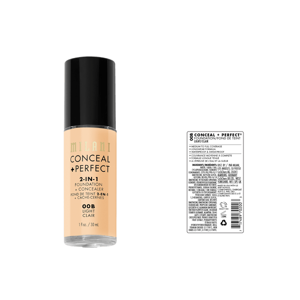 MILANI Conceal + Perfect 2-In-1 Foundation + Concealer - Zin Beauty Shop - Zine Beauty Shop