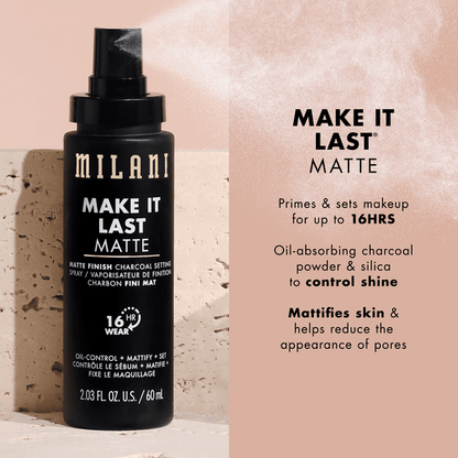 Milani Make It Last Matte - Matte Finish Charcoal Setting Spray 60ml - Zine Beauty Shop - Zine Beauty Shop