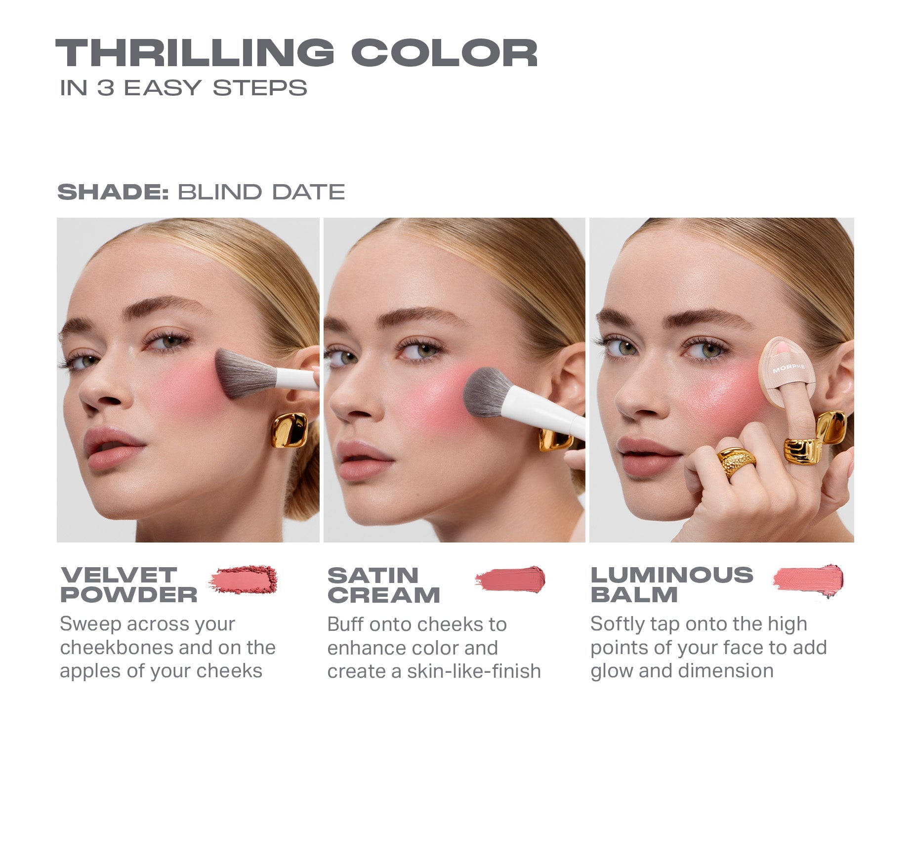 Morphe Cheek Thrills Multi-Finish Face Trio - Zin Beauty Shop - Zine Beauty Shop