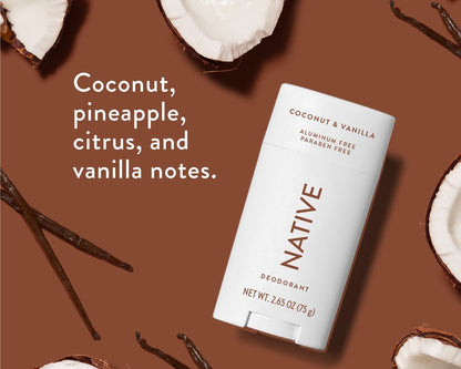 Native Coconut & Vanilla Deodorant Stick - Zin Beauty Shop - Zine Beauty Shop