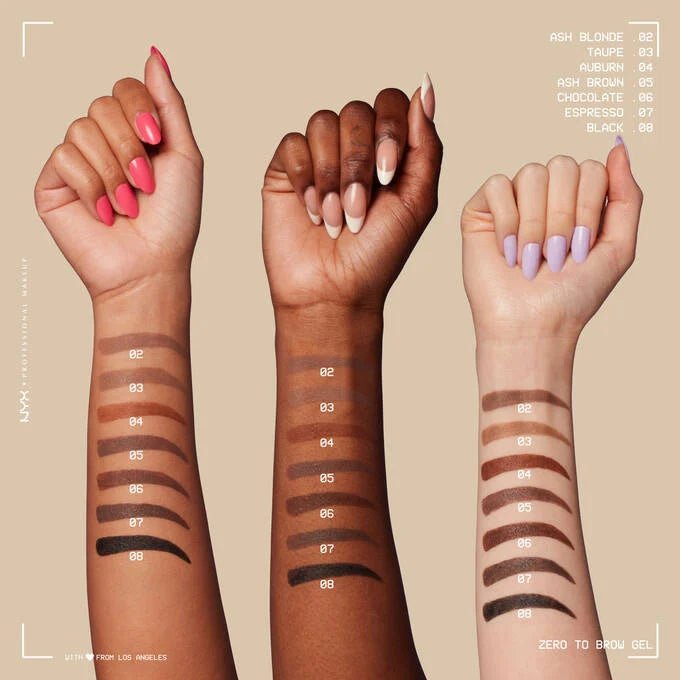 NYX ZERO TO BROW LONGWEAR BROW GEL - Zin Beauty Shop - Zine Beauty Shop