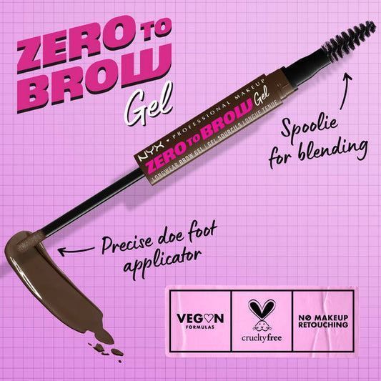 NYX ZERO TO BROW LONGWEAR BROW GEL - Zin Beauty Shop - Zine Beauty Shop