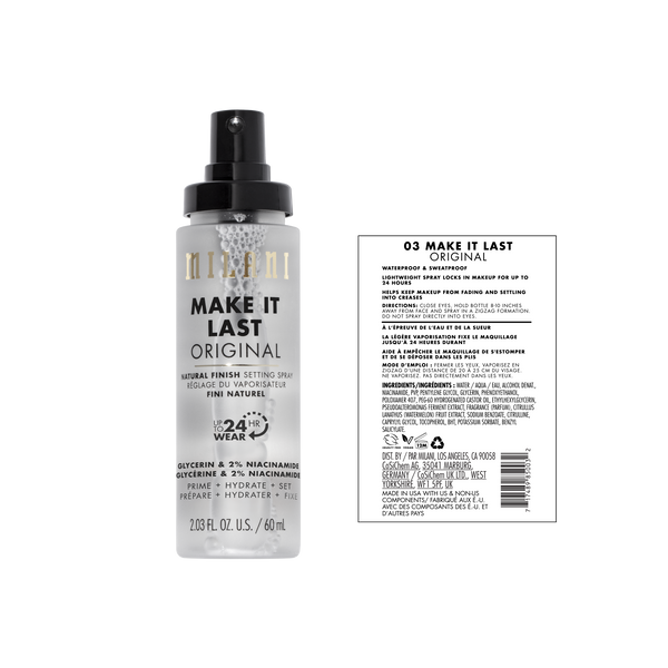 Milani MAKE IT LAST ORIGINAL - NATURAL FINISH SETTING SPRAY 60ml