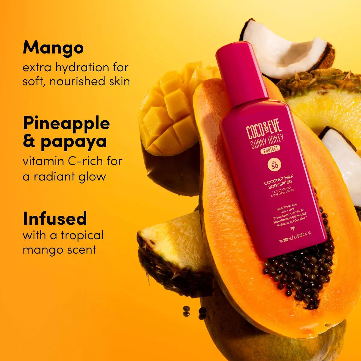 Coco & Eve Sunny Honey Protect Coconut Milk Body Lotion SPF50