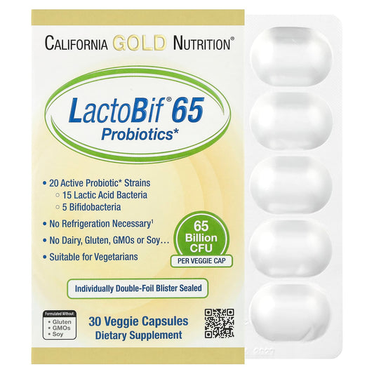 LactoBif 65 Probiotics, 30 Veggie Capsules