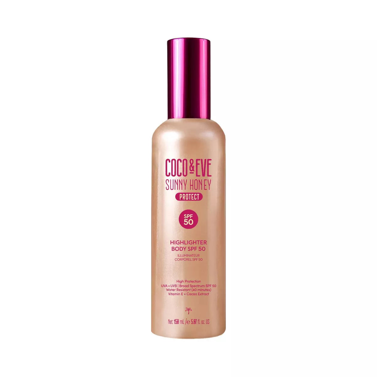 Coco & Eve Sunny Honey Protect Highlighter Body Lotion SPF50