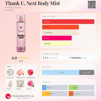 Ariana Grande Thank U, Next Body Mist 236ml