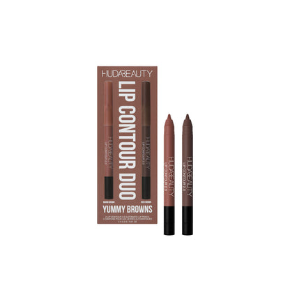 Huda Beauty Lip Contour Mini Duo Yummy Browns - Zine Beauty Shop