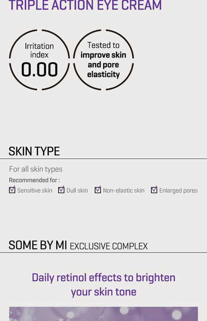 SOME BY MI - Retinol Intense Advanced Triple Action Eye Cream - Zine Beauty Shop