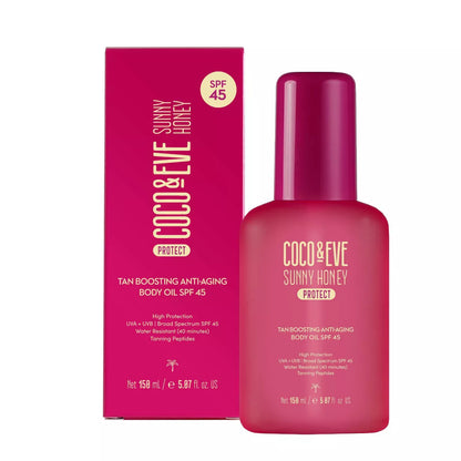 Coco & Eve Tan Boosting Anti-Aging Body Oil SPF50