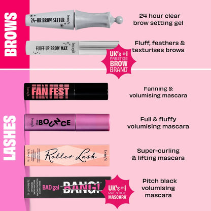 Benefit benefit Full Face Glam & Skincare Essentials Gift with Limited Edition Makeup Bag - Zine Beauty Shop