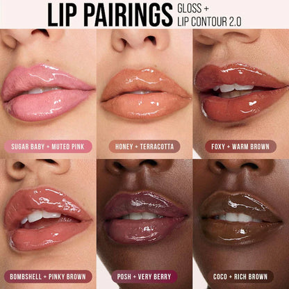 HUDA BEAUTY Faux Filler Shiny Non-Sticky Lip Gloss - Zine Beauty Shop