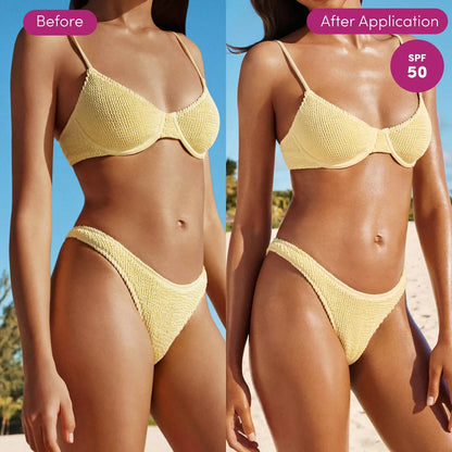 Coco & Eve Sunny Honey Protect Highlighter Body Lotion SPF50
