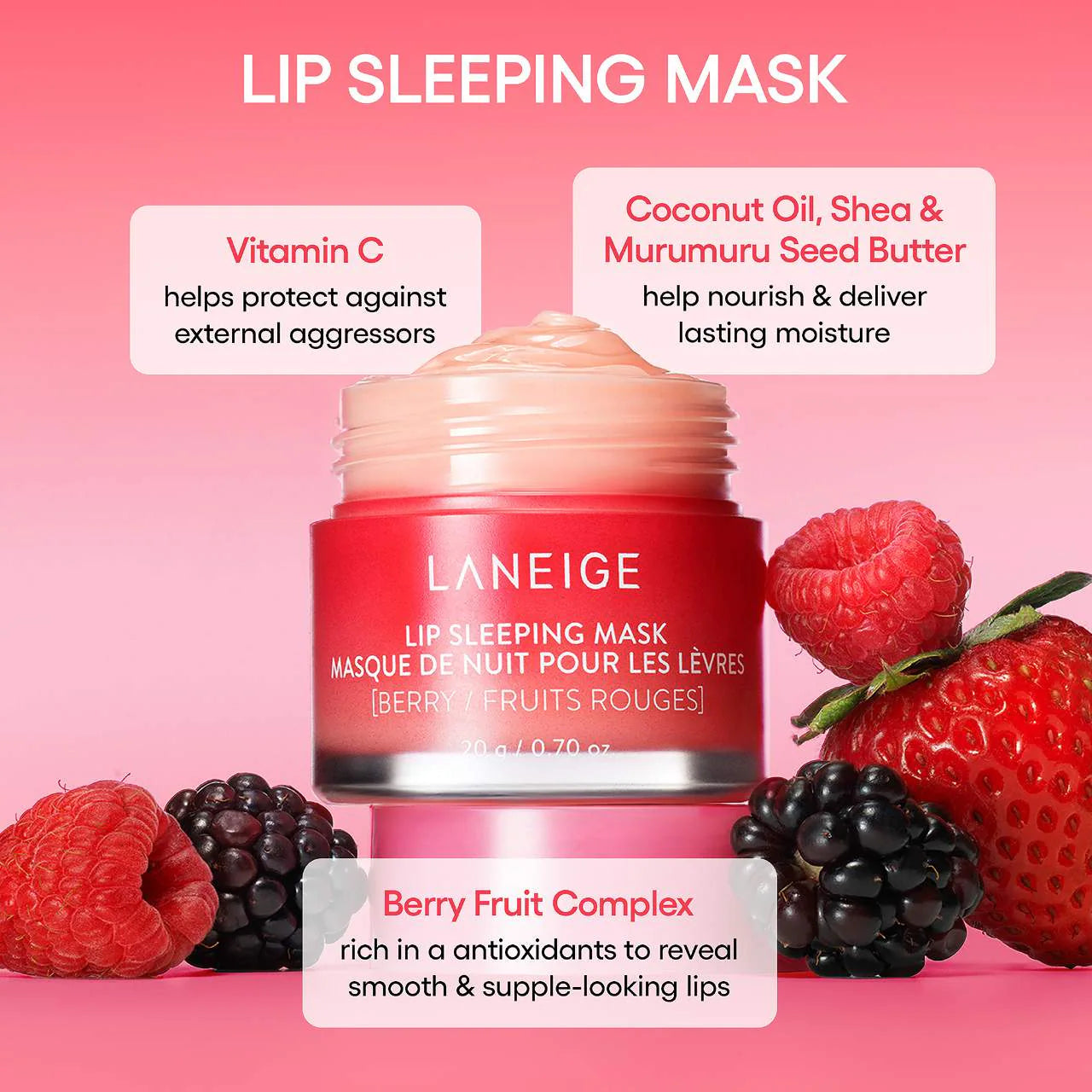 LANEIGE Lip Sleeping Mask Intense Hydration with Vitamin C 20g