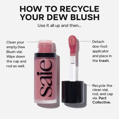 Saie Dew Blush Blendable Liquid Blush 12ml - Zine Beauty Shop