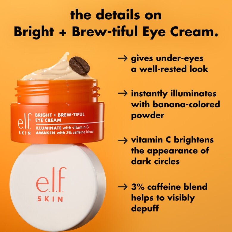E.l.f Skin Bright + Brew-tiful Eye Cream 15ml - Zine Beauty Shop