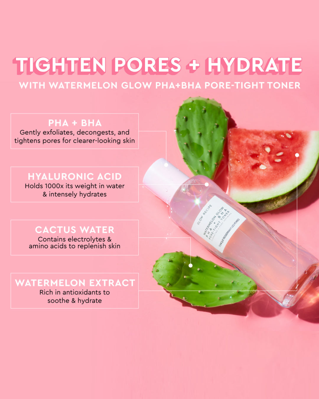 Glow Recipe Watermelon Glow PHA+BHA Pore-Tight Toner - Zine Beauty Shop