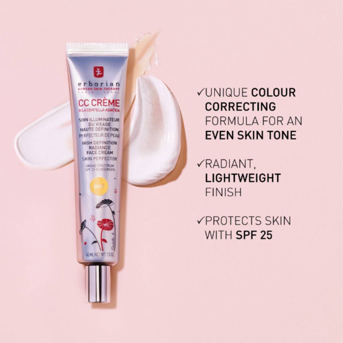 Erborian CC Cream Doré
Even Tone Skin Perfector "Healthy Glow" Effect