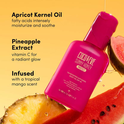 Coco & Eve Tan Boosting Anti-Aging Body Oil SPF50