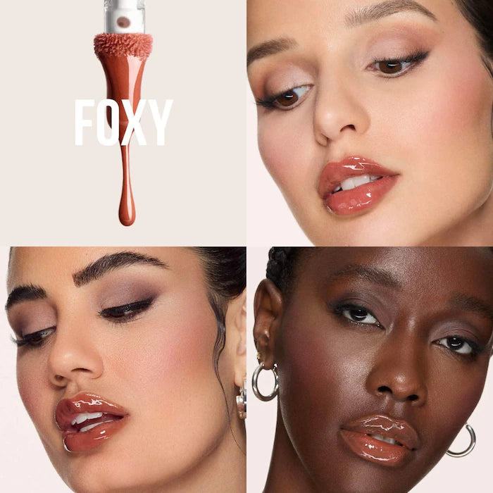 Brillo de labios brillante no pegajoso con relleno sintético de HUDA BEAUTY