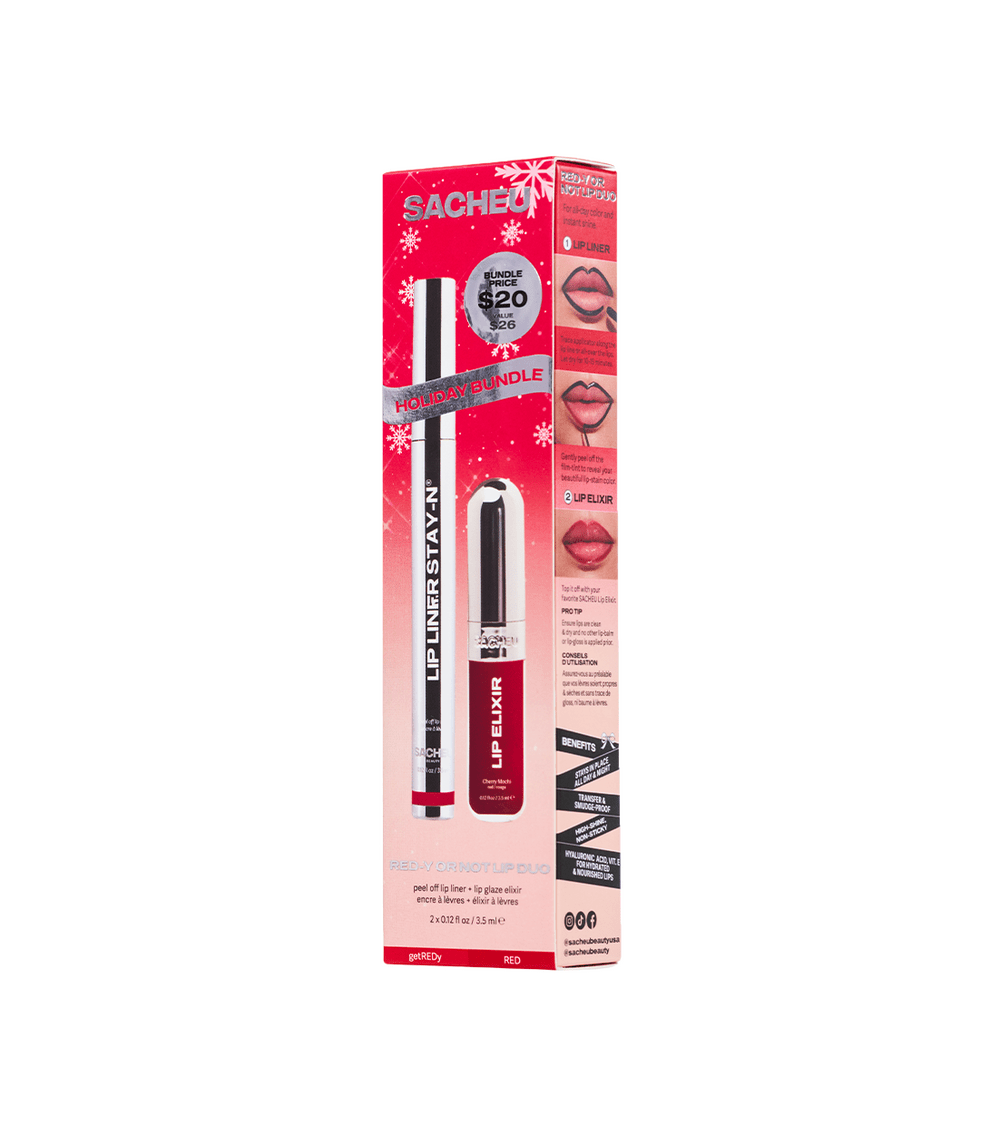 Sacheu RED - Y OR NOT Holiday Lip DUO - Zin Beauty Shop - Zine Beauty Shop
