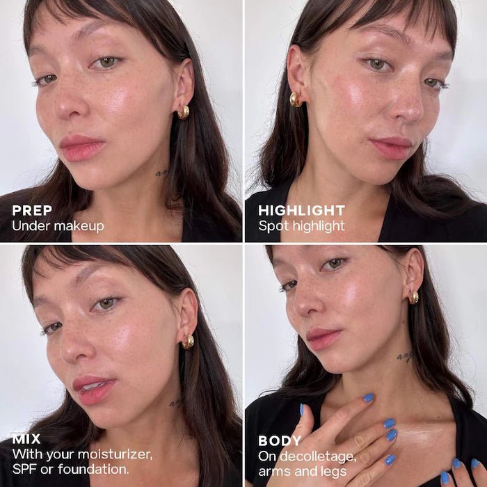 Saie Glowy Super Gel Lightweight Dewy Multipurpose Illuminator - Zin Beauty Shop - Zine Beauty Shop