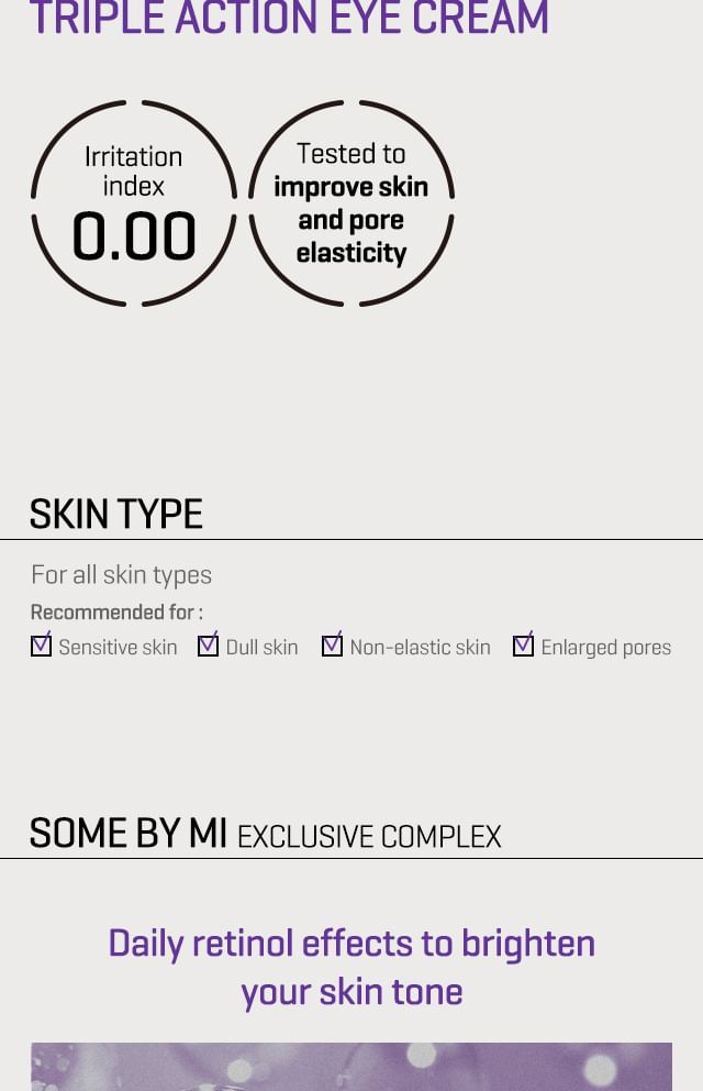 SOME BY MI - Retinol Intense Advanced Triple Action Eye Cream - Zin Beauty Shop - Zine Beauty Shop